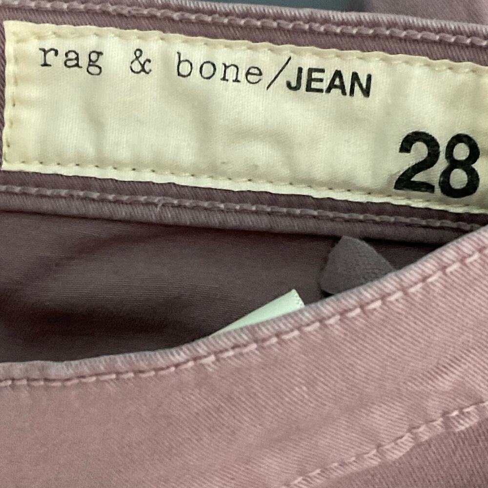 Rag & Bone Revolve Zipper Crop Ankle Capri Plum Fade Lavender Stretch Jeans 28 - Picture 11 of 13
